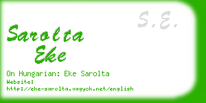 sarolta eke business card